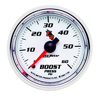 【中古】【輸入品・未使用】Gauge: C2 Series; boost gauge; 0-60 psi; 2 1/16' mechanical; white face