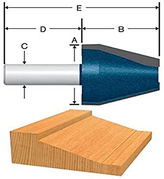 【中古】【インポート品・未当て嵌める】Bosch 84520M 1-1/2-Inch Diameter 1-5/8-Inch Cut Carbide Tipped Bevel Vertical Raised Panel Router Bit 1/2-Inch Shank by Bosch