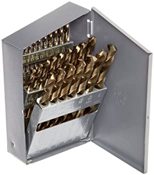 【中古】【インポート品・未当てはめる】Chicago Latrobe 550 Series Cobalt Steel Jobber Length Drill Bit Set with Metal Case%ｶﾝﾏ% Gold Oxide Finish%ｶﾝﾏ% 135 Degree Split Point%