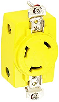 【中古】【インポート品・未当て嵌める】Hubbell Wiring Systems HBL328DCR Locking Single Receptacle with Abuse-Resistant Face%ｶﾝﾏ% 30A%ｶﾝﾏ% 28 VDC%ｶﾝﾏ% Yellow by Hubbell Wiring