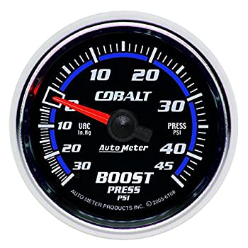 【中古】【インポート品・未当て嵌める】オート米突 6108 青緑色 2-1/16in 30in 水銀/45 PSI メカニカルバキューム/ブーストゲージ