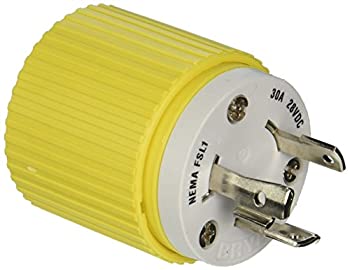 【中古】【インポート品・未当て嵌める】Hubbell Wiring Systems HBL328DCP Locking Plug%ｶﾝﾏ% 30A%ｶﾝﾏ% 28 VDC%ｶﾝﾏ% Yellow by Hubbell Wiring Systems