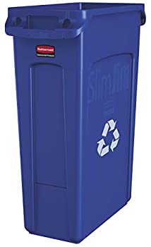 【中古】【輸入品・未使用】ラバーメイド(Rubbermaid)Slim Jimリサイクルコンテナ 87L (23ガロン) 青 FG354007BLUE