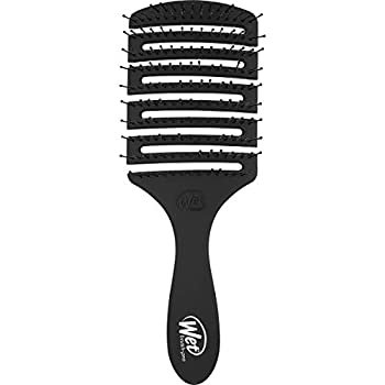 【中古】【インポート品・未当て嵌める】WetBrush(情の籠もった毛はらい) フレックス素っ気ない パドル 黒いこと 速乾手合い 1個 (x 1)