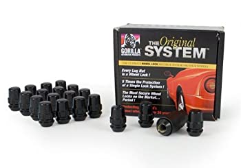 【中古】【輸入品・未使用】Gorilla Automotive 71623NBC The System%ダブルクォーテ% ドングリブラッククロームホイールロック (12mm x 1.25スレッドサイズ) - 5ラグホイール用