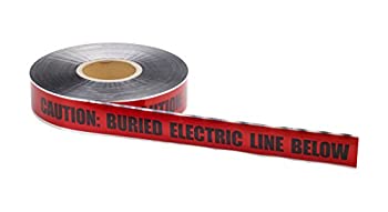 【中古】【輸入品・未使用】Mutual Industries 17774-79-3000 Polyethylene Underground Electric Detectable Marking Tape 1000' Length x 3 Width%ｶﾝﾏ% Red by Mutual Ind