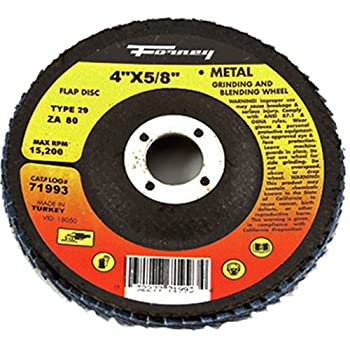 【中古】【インポート品・未当て嵌める】Forney 71993 Flap Disc%ｶﾝﾏ% Type 29 Blue Zirconia with 5/8-Inch Arbor%ｶﾝﾏ% 80-Grit%ｶﾝﾏ% 4-Inch by Forney