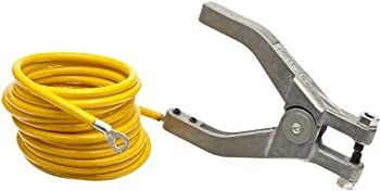 【中古】【インポート品・未当て嵌める】Justrite 08497 10\u0027 Long Insulated Grounding Wire With Hand Clamp And 1-4\u0027\u0027 Terminal by Justrite