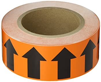【中古】【輸入品・未使用】Brady 91418 90' Length%ｶﾝﾏ% 2 Width%ｶﾝﾏ% B-946 High Performance Vinyl%ｶﾝﾏ% Black On Orange Color Arrow Tape%ｶﾝﾏ% Legend (Arrow Pictogra