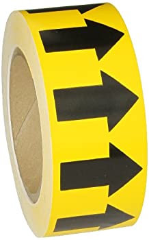 【中古】【輸入品・未使用】Brady 91420 2 Width%ｶﾝﾏ% 90' Length%ｶﾝﾏ% B-946 High Performance Vinyl%ｶﾝﾏ% Black On Yellow Color Arrow Tape by Brady