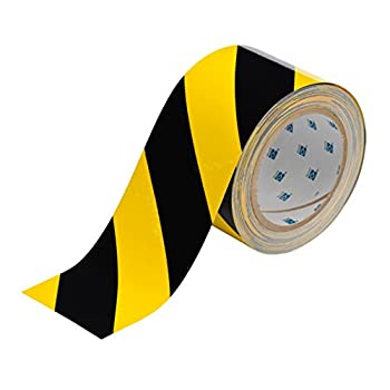【中古】【インポート品・未当て嵌める】Brady ToughStripe Nonabrasive Diagonal Stripes Floor Marking Tape%ｶﾝﾏ% 100\u0027 Length%ｶﾝﾏ% 3 Width%ｶﾝﾏ% Black and Yellow (Pack of 1 Roll)