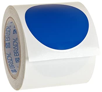 【中古】【インポート品・未当て嵌める】Brady ToughStripe Nonabrasive Dot Shaped Floor Marking Tape%ｶﾝﾏ% 3.5 Diameter%ｶﾝﾏ% Blue%ｶﾝﾏ% Prespaced (Pack of 350 Per Roll) by Brady