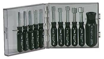 【中古】【インポート品・未当て嵌める】Xcelite なおなお書き121MM 11 Piece Compact Convertible Nutdriver Set with Clear Plastic Case%ｶﾝﾏ% Black Handles by Apex Tool Group