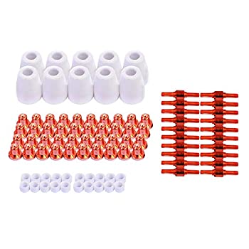 【中古】【インポート品・未当て嵌める】LCON90 90 pcs Lotos Plasma Cutter Consumables Nozzle Electrode Cup and Ring for 50A Lotos Plasma Cutters Cut50D%ｶﾝﾏ% LT5000D%ｶﾝﾏ% CT520