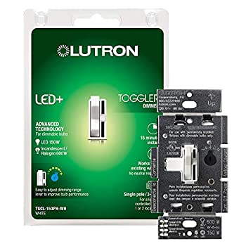 【中古】【輸入品・未使用】Lutron トグラーCFL/LED単極/3方向切替調光器 1 Pack TGCL-153PH-WH 1