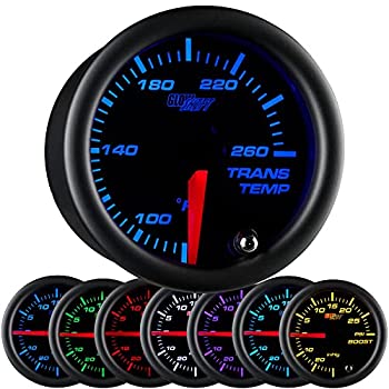 【中古】【輸入品・未使用】GlowShift Black 7 Color 260 F Transmission Temperature Gauge Kit - Includes Electronic Sensor - Black Dial - Clear Lens - for Car & Tru｜ムジカ＆フェリーチェ店