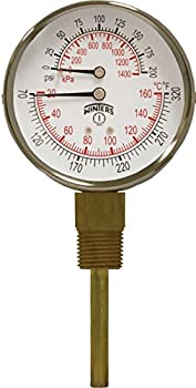【中古】【インポート品・未当て嵌める】Winters TTD Series Steel Dual Scale Tridicator Thermometer with 2 Stem%ｶﾝﾏ% 0-200psi/kpa%ｶﾝﾏ% 3 Dial Display%ｶﾝﾏ% 3-2-3% Accuracy%ｶﾝﾏ%