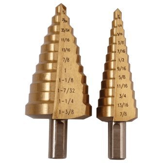【中古】【輸入品・未使用】Warrior 2 Piece Titanium Nitride Coated High Speed Steel Step Drill Bits by Harbor Freight Tools