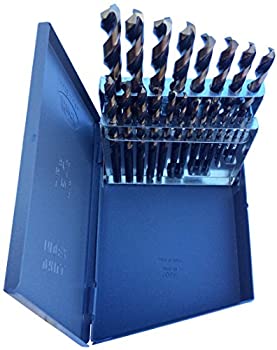 【中古】【インポート品・未当て嵌める】Drill America KFD21J-SET KFD 21 Piece High-Speed Steel Jobber Length Drill Bit Set インチ Metal Case%ｶﾝﾏ% Black/Gold Oxide Finish%ｶﾝﾏ% Roun