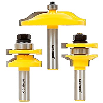 【中古】【インポート品・未当て嵌める】Yonico 12335 Raised Panel Cabinet Door Router Bit Set with 3 Bit Ogee 1/2-Inch Shank by Yonico