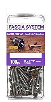 【中古】【輸入品・未使用】Deckfast Fascia Screws #71 Chocolate 9 x 1-7/8 Stainless Steel Fascia Screws - 100 pieces by Starborn Fascia System