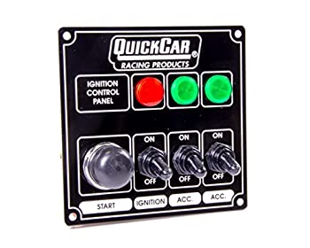 【中古】【輸入品・未使用】Quickcar Racing Products 50-825 イグニッションパネル ブラック W/2 ACC. ライト
