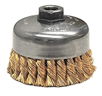 【中古】【インポート品・未当て嵌める】Weiler 12776 Knot Wire Cup Brush%ｶﾝﾏ% 4 Single Row%ｶﾝﾏ% 0.20 Bronze%ｶﾝﾏ% 5/8-11 UNC Nut by Weiler