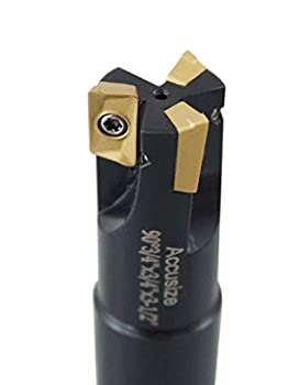 【中古】【インポート品・未当て嵌める】Accusize Industrial Tools - 3/4%ﾀﾞﾌﾞﾙｸｫｰﾃ% 3つのなおなお書きカーバイドインサートを90°スクエアショルダーインデックス能力のあるな挙げ句の果て圧砕機