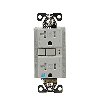 【中古】【輸入品・未使用】Eaton GFCI Self-Test 20A -125V Tamper & Weather Resistant Duplex Receptacle with Standard Size Wallplate%ｶﾝﾏ% Gray by Eaton｜ムジカ＆フェリーチェ店