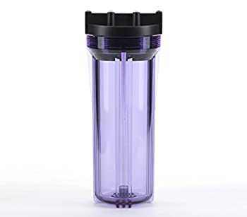 【中古】【輸入品・未使用】Hydronix HF3-10CLBK34 10インチ クリアハウジング ブラックリブキャップ RO\u0026ろ過システム用 3/4インチポート