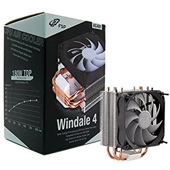 【中古】【インポート品・未当て嵌める】FSP Windale 4 中央処理装置空調設備 4 身をもって当たることヒートパイプ 6粍 軽銀アロイ 120粍 PWM気違い付き添い人 (AC401)