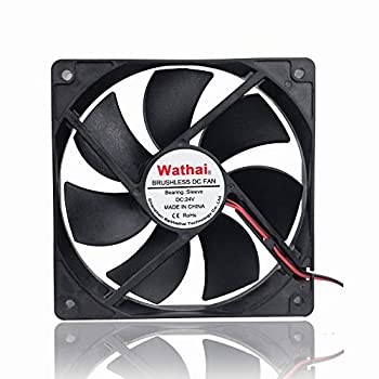 【中古】【輸入品・未使用】Wathai 120x120x25mm 120mm 24V DC ブラシレス冷却ケースファン