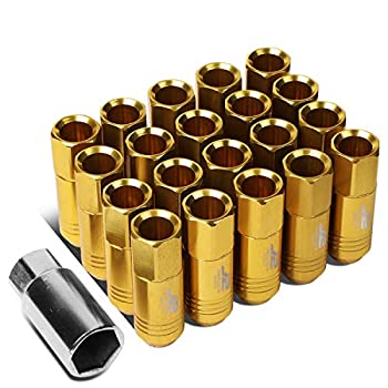 【中古】【輸入品・未使用】J2 Engineering LN-T7-009-15-GD ゴールド 7075 アルミニウム M12X1.5 20個 L: 60mm オープンエンド ラグナット ソケットアダプター付き