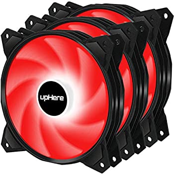 【中古】【インポート品・未当て嵌める】upHere Long Life 120粍 3いの一番 高風 静音版 赤いことLED入れもの気違い マイコン入れもの、中央処理装置空調設備、放熱器用 3個容器に並べる PF120RD3-3