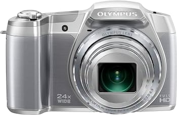 【中古-人並み外れたに似つかわしい】OLYMPUS デジタル写真機 STYLUS SZ-16 1600万絵素CMOS 光学24倍望遠レンズ 広角25粍 しろがね色 SZ-16 SLV