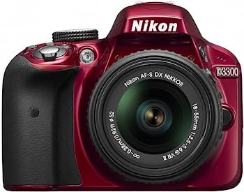 【中古-人並み外れたに好いたらしい】Nikon デジタル一眼二眼レフ写真機 D3300 18-55 VR II水晶体一揃いの道具 赤いこと D3300LKRD