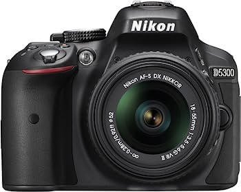 【中古】Nikon デジタル一眼二眼レフ写真機 D5300 18-55粍 VR II 水晶体一揃いの道具 黒いこと 2400万絵素 3.2型液晶 D5300LK18-55VR2BK