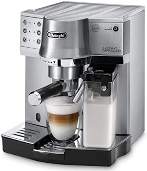【中古】デロンギ(DeLonghi)エスプレッソ・カップチーノ製造業者 市乳泡立て自動小銃 EC860M しろがね色×黒いこと 4優勝杯以下