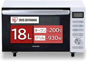 【中古-非常に良い】アイリスオーヤマ オーブンレンジ 18L フラットテーブル ヘルツフリー 自動メニュー トースト グリル ホワイト MO-F1805-W