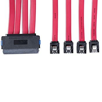 【中古】【輸入品・未使用】TRIPP LITE Internal SAS 4-in-1 to 4x1 Cable. 32P to 4x7P - 20 in.