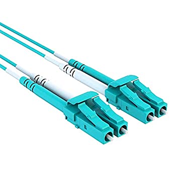 【中古】【輸入品・未使用】CableRack 20m LC/LC 40/100GB デュプレックス 50/125 マルチモード OM4 ファイバーパッチケーブル アクア