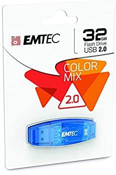 【中古】【輸入品・未使用】Emtec 32GB Color Mix USB 2.0 blue