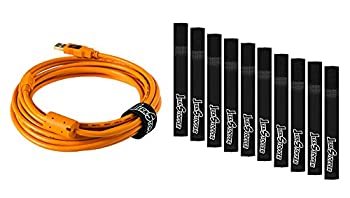 【中古】【輸入品・未使用】スターターテザリングキット TetherPro USB 2.0 - Mini-B 5ピンケーブル付き 15フィート (4.6m) 高視認性 オレンジ