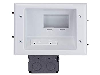 【中古】【インポート品・未当て嵌める】Recessed低起電力mid-size一皿with 20?Amp二重レセプタクルホワイト(12589?)