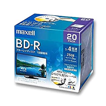 【中古】【インポート品・未当て嵌める】maxell 録画用 BD-R 標準尺度130分 4倍速 ワイドプリンタブルホワイト 20枚風呂敷き包み BRV25WPE.20S ブルーレイディスクメディア-TV・オーディオ・カメラ-録画・録音用メディア
