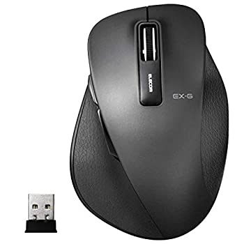 【中古】【インポート品・未当て嵌める】エレコム 無線電話二十日鼠 静音 手持ち部分の極み M大きさ 5名取り草 黒いこと M-XGM10DBSBK