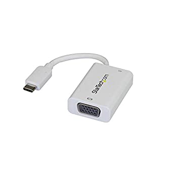 【中古】【輸入品・未使用】StarTech.com USB Type-C接続VGAディスプレイ変換アダプタ ホワイト 60W USB Power Delivery CDP2VGAUCPW｜ムジカ＆フェリーチェ店
