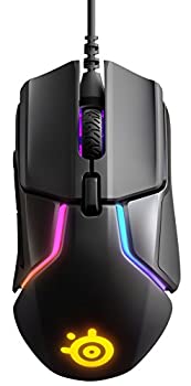 【中古】【インポート品・未当て嵌める】Steelseries Rival 600 USB光学的12000DPI右くい違い黒いこと二十日鼠 - 二十日鼠（右開き、光学式、USB、12000 DPI、350 fps、黒いこと）