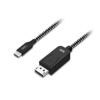 【中古】【輸入品・未使用】SIIG USB Type C - DisplayPort 編組ケーブル - 4K @60Hz USB C - DPケーブル - Thunderbolt 3互換 - DisplayPort Altモード必要 - 2m (6.6フィ
