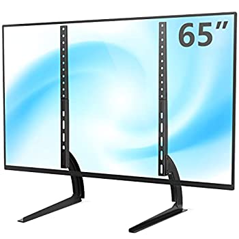 【中古】【インポート品・未当て嵌める】5Rcom ユニバーサルテーブルトップテレビスタンド テレビ受像機脚 テレビ受像機軍事基地 取り替えっこ用高さ自然調整能力のあるな脚照明ランプ 22~65in 血しょうLCD LED平ったい